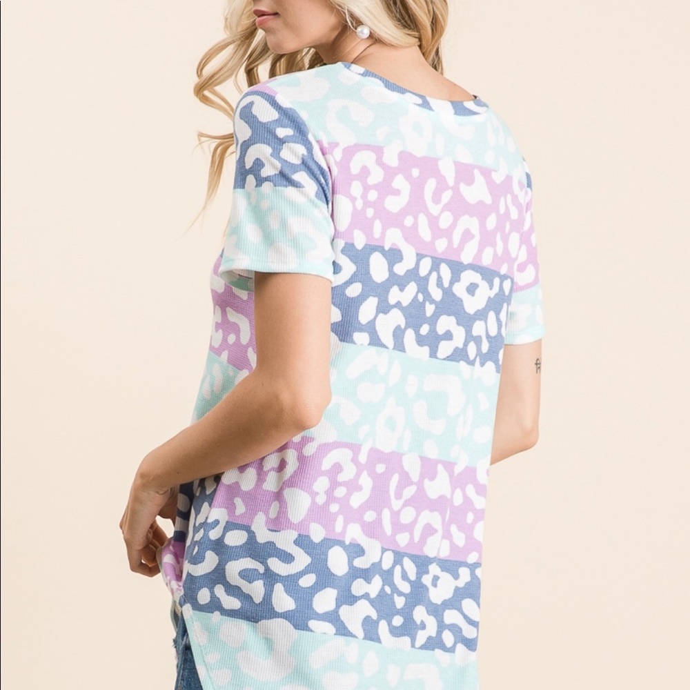 Color block leopard top - Picture 4 of 4